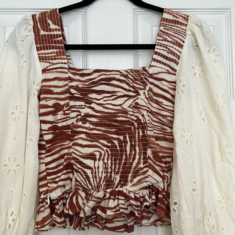 Love the Label Smocked Puff-Sleeve Blouse - Picture 10 of 13